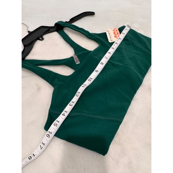 New Free People Movement Women's Size L Never Better Square Neck Bra Green - Picture 5 of 11